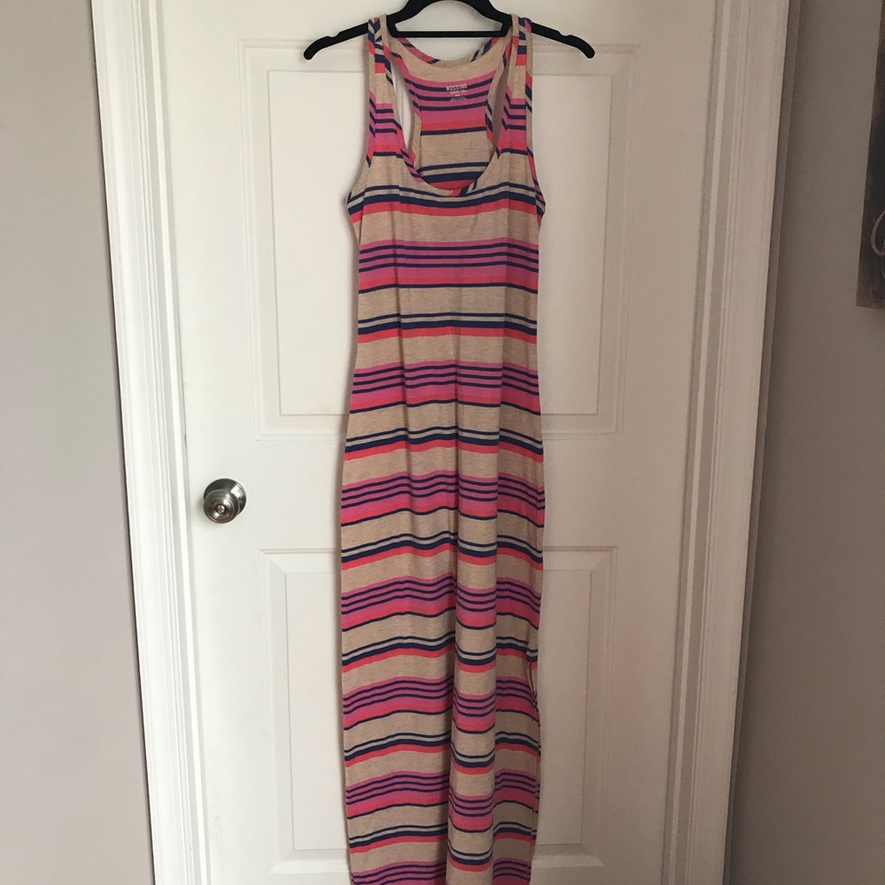 Multicolor striped maxi dress